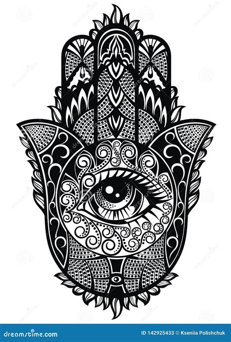 Hamsa Hand Of Fatima Vector Illustration Stock Vector Illustration