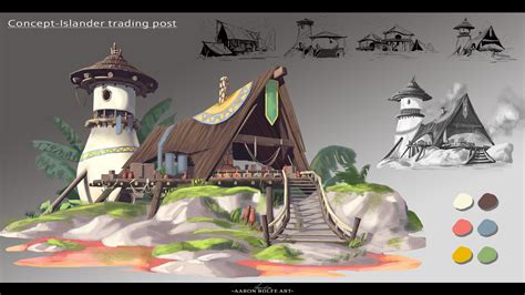 Artstation Islander Trading Post Environment Concept