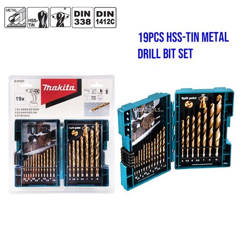 Makita D 67527 19pcs Hss Tin Metal Drill Bit Set 15 10mm Gigatools Industrial Center