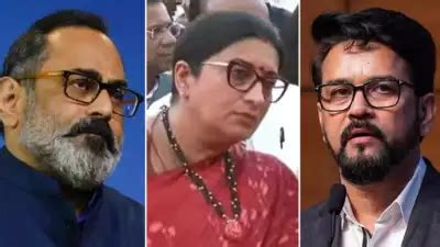 Rajeev Chandrasekhar Smriti Irani And Anurag Thakur Not In Modi 3 0