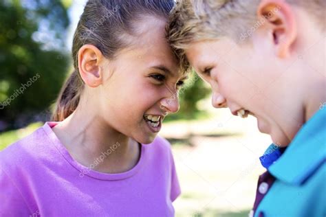 Siblings fighting with each other — Stock Photo © Wavebreakmedia #106124192