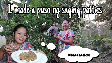 PUSO NG SAGING PATTIES BANANA BLOSSOM HOMEMADE COUNTRYSIDE LIFE