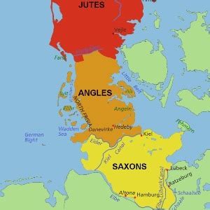 Angles Saxons And Jutes Map