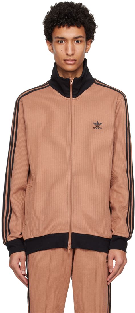 Adidas Originals Adicolor Classics Waffle Beckenbauer Cotton Track Jacket In Clay Strata Modesens