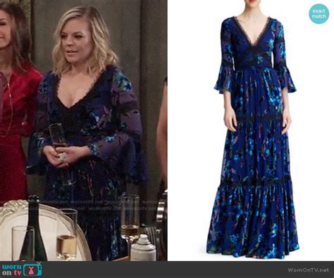 Wornontv Maxies Blue Floral Maxi Dress On General Hospital Kirsten