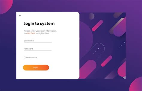 Premium Vector | Login page system abstract background template