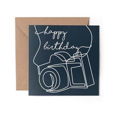 X Greeting Card Happy Birthday Photographer Camera Photography Film