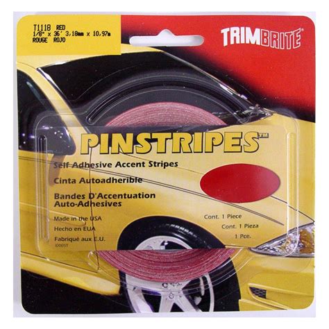 Trimbrite® T1118 18 X 36 Solid Red Pinstripe Tape