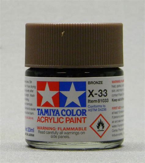 Tamiya X 33 Acrylic Paint Bronze 23ml Bottle 81033