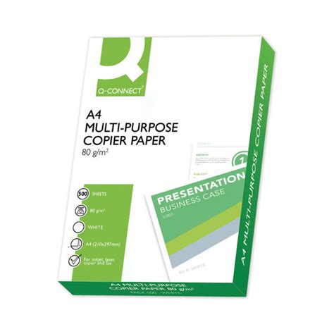 Q Connect White A4 80gsm Copier Paper 2500 Pack KF01087