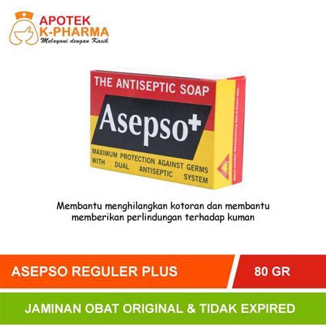 Asepso Regular Plus Antiseptic Soap Isi 80 Gram Original Lazada Indonesia