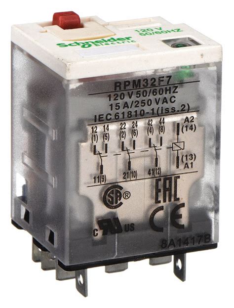 Schneider Socket Mounted A Current Rating General Purpose Relay