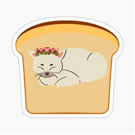 Cat Flower Toast Funny Cat Toast Black Cat Sticker For Sale By