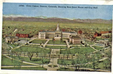 Civic Center, Showing New Court House and City Hall Denver, CO