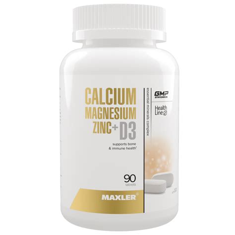 Maxler Кальций Магний Цинк+D3/Calcium Magnesium Zinc+D3 таблетки по 1 ...