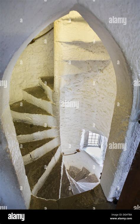 Cahir Castle, interior stairs, Cahir, County Tipperary, Ireland Stock ...