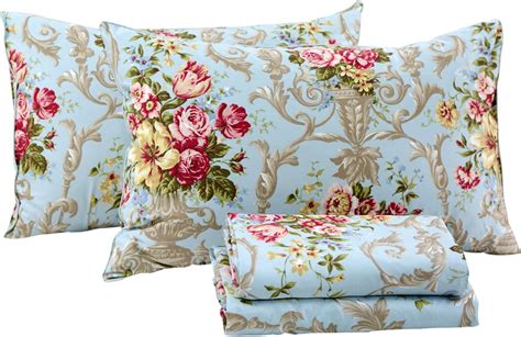 Fadfay Shabby Floral Bedding Elegant Peony Sheets Set Luxury Bedding Collections 800