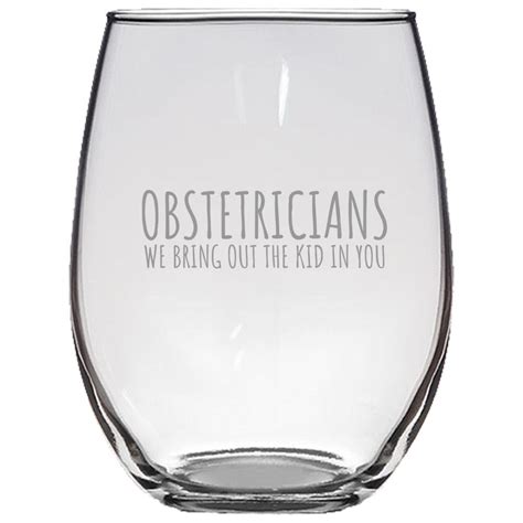 Funny Obstetrician Gift Obstetrics Stemless Wine Glass Etsy