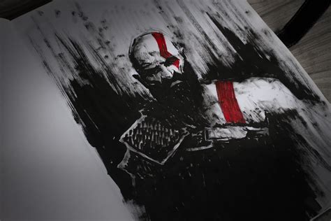 Kratos in Ink Boy! - God of War Fan Art : r/GodofWar