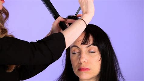 How To Texturize Bangs Hair Cutting Youtube