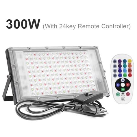 300W 220V Projecteur LED RGB 220V étanche IP65 éclairage