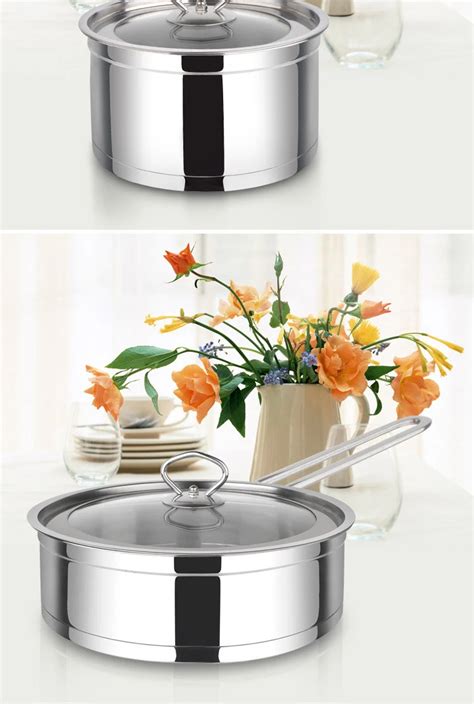 High Quality 3 Pieces Induction Cooking Pot Set Straight Pot Ollas ...