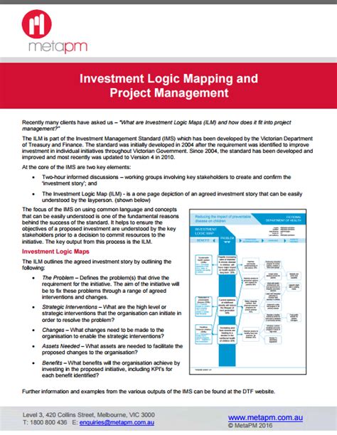 article investment logic mapping  project management