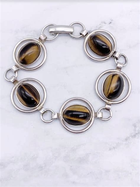 Vintage Silver Tigers Eye Gem