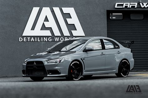 Полная оклейка кузова в цвет Nardo Grey Mitsubishi Lancer Evolution X ...