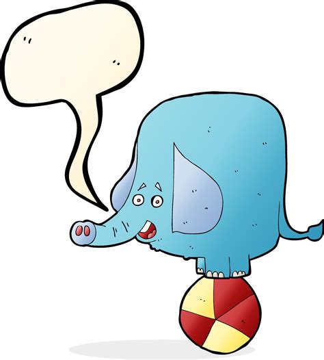 elefante de circo dos desenhos animados balão 12308370 Vetor no