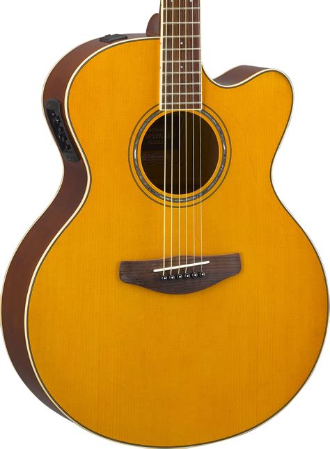 Yamaha Cpx600 Medium Jumbo Acoustic Electric Guitar Vintage Tint