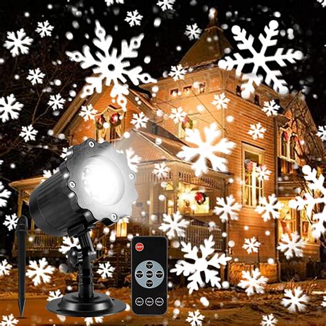 Christmas Snowflake Projector Lights Rotating LED Snowfall Projection