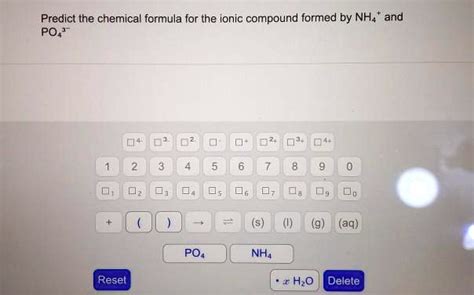 Predict The Chemical Formula For The Ionic Compound Formed By Nha And