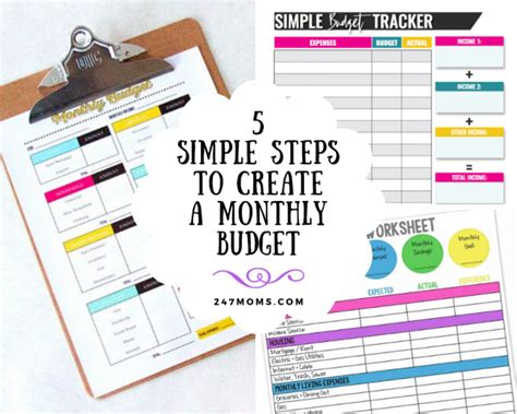 simple steps  create  monthly budget  moms