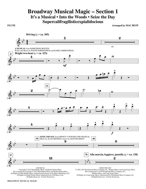 Broadway Musical Magic - Flute | Sheet Music Direct