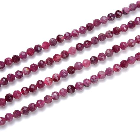 Amazon 2 Strands Adabele Natural Pink Tourmaline Healing Gemstone