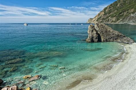 Cinque Terre Beach Landscape Sea View Stock Image Image Of Landscape