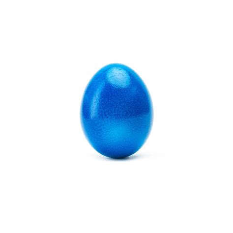 Premium Photo A Single Easter Egg In Blue Color Isolated On White