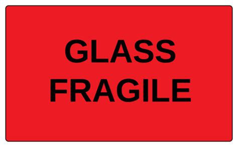 "Glass Fragile" Label Template | OnlineLabels®