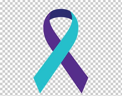 Awareness Ribbon Suicide Prevention Turquoise Purple Ribbon PNG ...