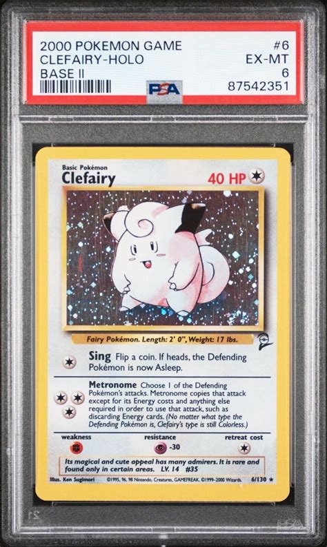 Pokemon Clefairy Holo Base Psa Swirl Ebay