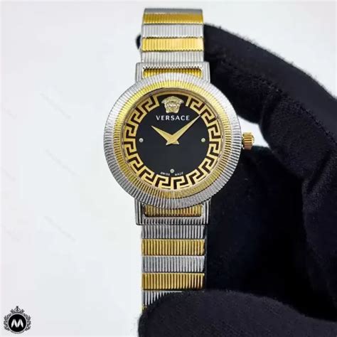 ساعت زنانه ورساچه بند فلزی صفحه مشکی Versace 1069L فروشگاه ساعت