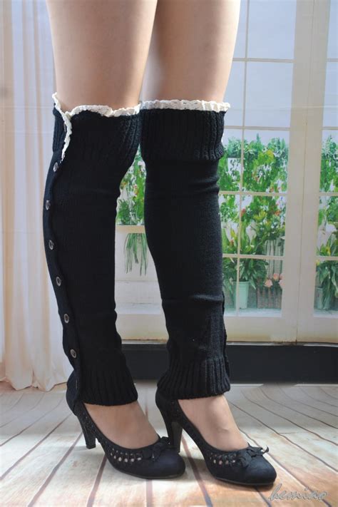 Womens Button Lace Leg Warmers Womens Boot Cuffs Womens Boot Etsy