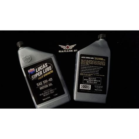 Lucas Super Lube Fully Synthetic SAE 5W 40 Motor Oil 1 Liter CAR