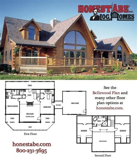 The Bellewood Floor Plan Honest Abe Log Homes Cabins