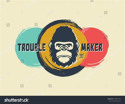 Trouble Maker Hand Drawn Illustration Typo Stock Vector (Royalty Free ...