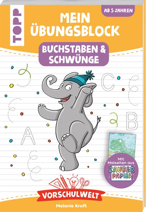 Buchstaben lernen Übungsblock für Kinder