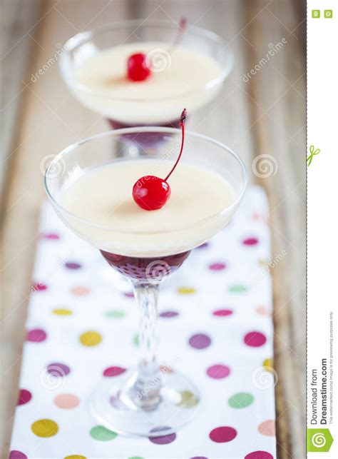 Panna Cotta With Cherry Jelly Stock Photo Image Of Fresh Italian