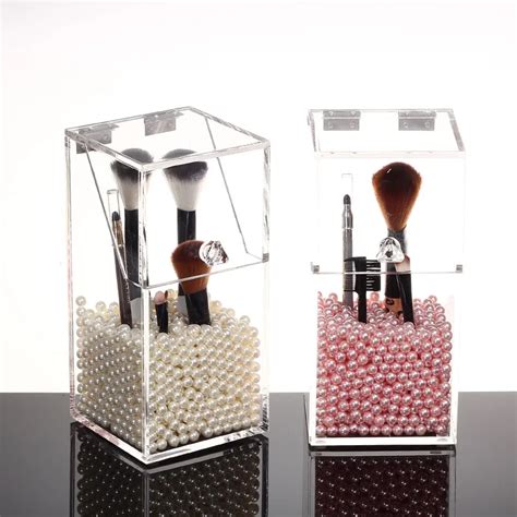 Transparent Acrylic Makeup Brushes Container Sundries Storage Case