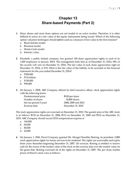 Toaz - Shared Based Payments Chapter 13 Millan Key to Corrections